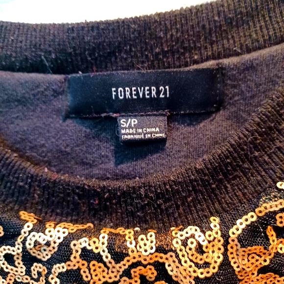 Forever 21 sequined mesh thick sweater - Picture 2 of 4